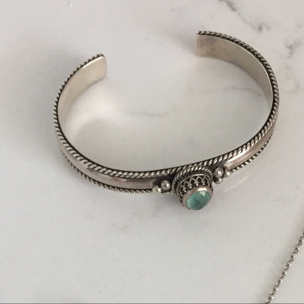 Sterling Silver & Chalcedony Bracelet